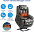 MAEVIS Power Recliner Chair, Lay Flat Sleeping Lift Chairs Recliner for Elderly with Heat and Massage,Comfy Real Breathable Leather Recliners with Dual OKIN Motor for Living Room (Silver Grey)