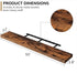 Fun Memories 55 Inch Floating Shelves - 9 Inch Deep Rustic Wooden Wall Shelves - Extra Deeper & Thicker Wall Mounted Storage Shelf for Living Room, Kitchen, Farmhouse - 55" W x 9" D x 1.8" H - Brown