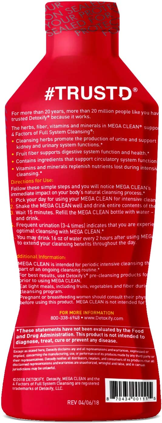 Detoxify  Mega Clean Tropical 32 Oz. (Pack of 6)