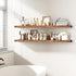 Fun Memories 55 Inch Floating Shelves - 9 Inch Deep Rustic Wooden Wall Shelves - Extra Deeper & Thicker Wall Mounted Storage Shelf for Living Room, Kitchen, Farmhouse - 55" W x 9" D x 1.8" H - Brown