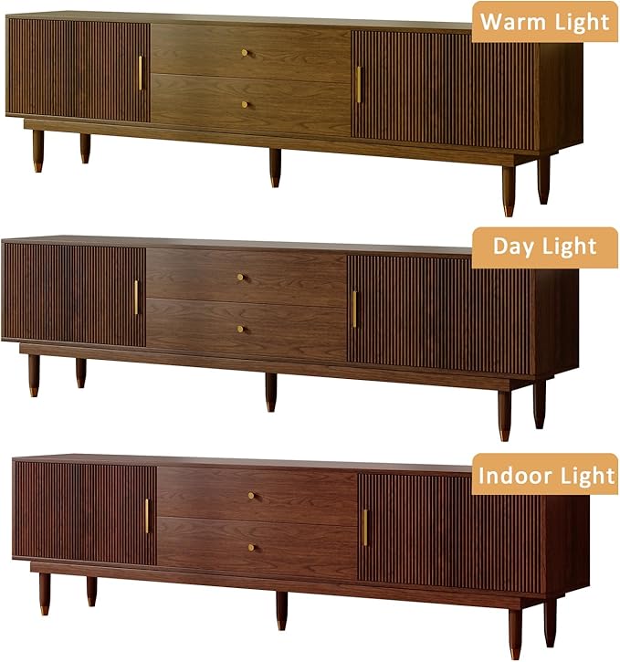 Mid Century Modern TV Stand for 75 inch TV, 78.7