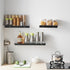 JOOM Metal Wall Shelf, Black Floating Shelf, Small Bathroom Shelf, 16" Display Shelves for Wall Storage (Black, 16 in)