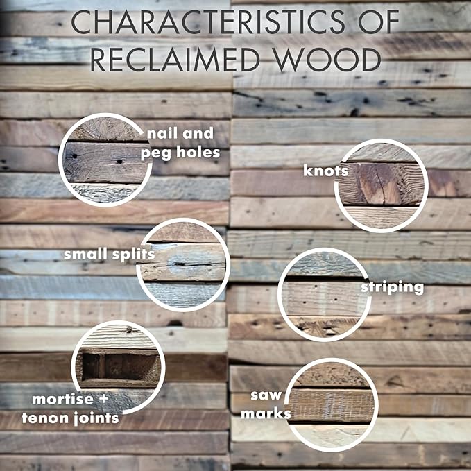 Urban Legacy Reclaimed Barnwood Planks | Floating Shelves for Wall w/Flush Mount Shelf Bracket Set Included | Set of 2 (Coffee Bean, 40