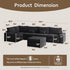 HOOOWOOO Modular Sectional Couch Sofa,125X69 U L Shaped Oversized Couch Sets Free Combination,6 Pieces Extra Deep Sofa with Ottoman for Living Room(Black Corduroy)