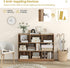 Tangkula 8-Cube Bookcase, Wood 3 Tier Open Storage Bookshelf, Modern Multipurpose Display Cabinet for Living Room, Study, Reading Nook, 48 x 12.5 x 36.5 Inch, Natural