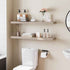 HOOBRO Floating Shelves for Wall, Wall Mounted Shelf Set of 2, 39.4" Hanging Shelf with Invisible Brackets, for Wall in Bathroom, Bedroom, Toilet, Kitchen, Livingroom, Office, Greige BG100BJP201