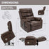 Power Lift Recliner Chair for Adults Elderly Lay Flat Leather Recliners with Massage Heating, Extended Footrest, Wireless Charging Device, USB Ports, Cup Holder, Lumbar Pillow, Up to 400LBS