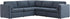 CHITA Oversized Modular Sectional Fabric Sofa Set, FSC Certified Extra Large 5 Seat V Shaped Cloud Couch for Living Room, 106 inch Width, 4 Seater and 1 Middle Corner, Blue