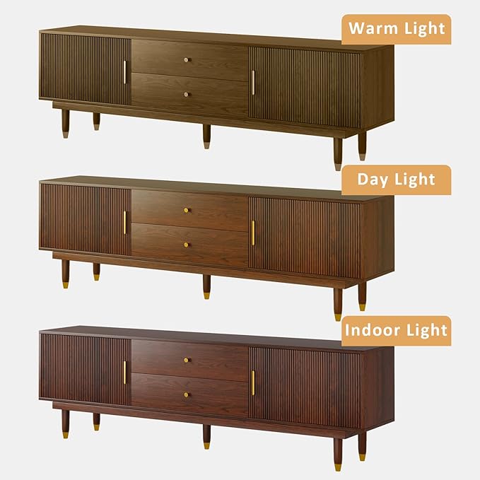 Mid Century Modern TV Stand for 75 inch TV, 70.9