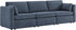 CHITA Oversized Modular Sectional Convertible Fabric Sofa Set, FSC Certified Extra Large Sectional Deep Seat Couch for Living Room,112 inch Width,3 Seat Modern Modular Sofa, Blue