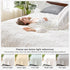 Cozy Bliss Checkered White Large Faux Rabbit Fur California King Size Bed Blanket, Soft Fuzzy Fluffy Minky Cream Furry Blankets for Couch, Bed (90 * 108 Inches Ivory)