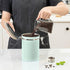 TEDSWAIT Coffee Canisters Airtight Coffee Bean Storage Container Kitchen Stainless Steel Food Storage Container with Scoop Date Tracker & CO2 Valve 61Fl Oz (Green)