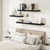 Black Floating Shelves for Wall 55 Inches Long, 12" Deep Wall Shelves 2" Thick, Heavy Duty Shelf for Bedroom, Bathroom, Living Room, Kitchen, Office, Home Decor, Modern Shelf Set of 2, 55" X 12" X 2"