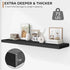 Fun Memories Floating Shelves - 12 Inch Rustic Wooden Wall Shelves - Extra Deeper & Thicker Wall Mounted Storage Shelf for Living Room, Kitchen, Farmhouse - 48" W x 12" D x 1.8" H - Rustic Black