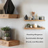 Urban Legacy Reclaimed Barnwood Planks | Floating Shelves for Wall w/Flush Mount Shelf Bracket Set Included | Set of 2 (Natural, 48" x 7" x 2")
