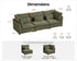 Oversized Modular Sofa, Extra Deep Cloud Chenille Sectional Couch with Ottoman Chaise, Fluffy Chenille 3 Seater Sofa for Living Room, Villa (Basic 3 Seater, Chenille Green)