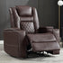 CANMOV Electric Power Recliner Chair Set of 2, Breathable Leather Home Theater Seating with Hidden Arm Storage, Power Recliner Chair for Living Room with USB Ports and Cup Holders,Red Brown