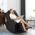 Power Recliner Chair with Heat and Massage, PU Leather Home Theater Seating with LED Lights/Cup Holders/Side Pocket/USB Port, Reclining Sofa Chair for Living Room (1, Black)