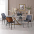 BV Mid Century Modern Dining Chairs Set of 2, Upholstered Pu Leather Accent Chair with Walnut Bentwood Back, Armless Kitchen Chair for Dining Room, Living Room, Kitchen, Black