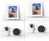 OAPRIRE Clear Acrylic Floating Shelves Set of 2 - Easily Expand Wall Space - 12 Inch Small Wall Shelf with Strong Adhesive for Bathroom, Bedroom, etc