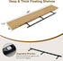 Fun Memories Floating Shelves, 8 Inch Deep Floating Shelves, Rustic Wood Fireplace Mantel 48 in Long, 48 x 8 Floating Wall Shelves for Living Room, Kitchen, Bedroom, Oak Color, 1 Pack