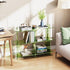 Acrylic Bookshelf, Small 3 Tier Open Bookcase for Small Spaces,Sofa Table, Hallway Entry Table for Home Living Room (Green, 39.4'' x 11.8'' x 31.5'')