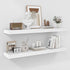 Fun Memories 36 Inch Floating Shelves - Deep Rustic White Wooden Wall Shelves - Extra Deeper & Thicker Wall Mounted Storage Shelf for Bedroom, Kitchen, Farmhouse - 2 Pack, Rustic White