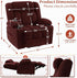 Three Motor Large-Wide Power Lift Chairs Recliners for Big and Tall Elderly, 180° Lay Flat Lift Chair, Infinite Position, Power Headrest, Heat & Vibration Massage (Plush Flannel, Red)