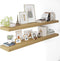 12 Inch Deep Floating Shelves 55 inch Long, 55 x 12 Wide Wall Shelves with Invisible Brackets, Heavy Duty Shelf for Bedroom Bathroom Living Room Kitchen Office Home Decor, Modern Shelf Set of 2, Oak
