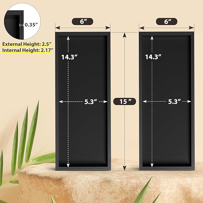 Kitchen Drawer Organizer Bins, Stackable Bamboo Drawer Organizer for Silverware, 2 Pcs Toilet Paper Basket Holder, Wood Bathroom Tray Countertop, Toilet Tank Tray Black 15