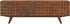 NTC Sapa Mid-Century Modern Solid Wood TV Stand 4-Door Media Console with Carved Geometric Fronts for TVs up to 75", Effortless Assembly, Dark Walnut