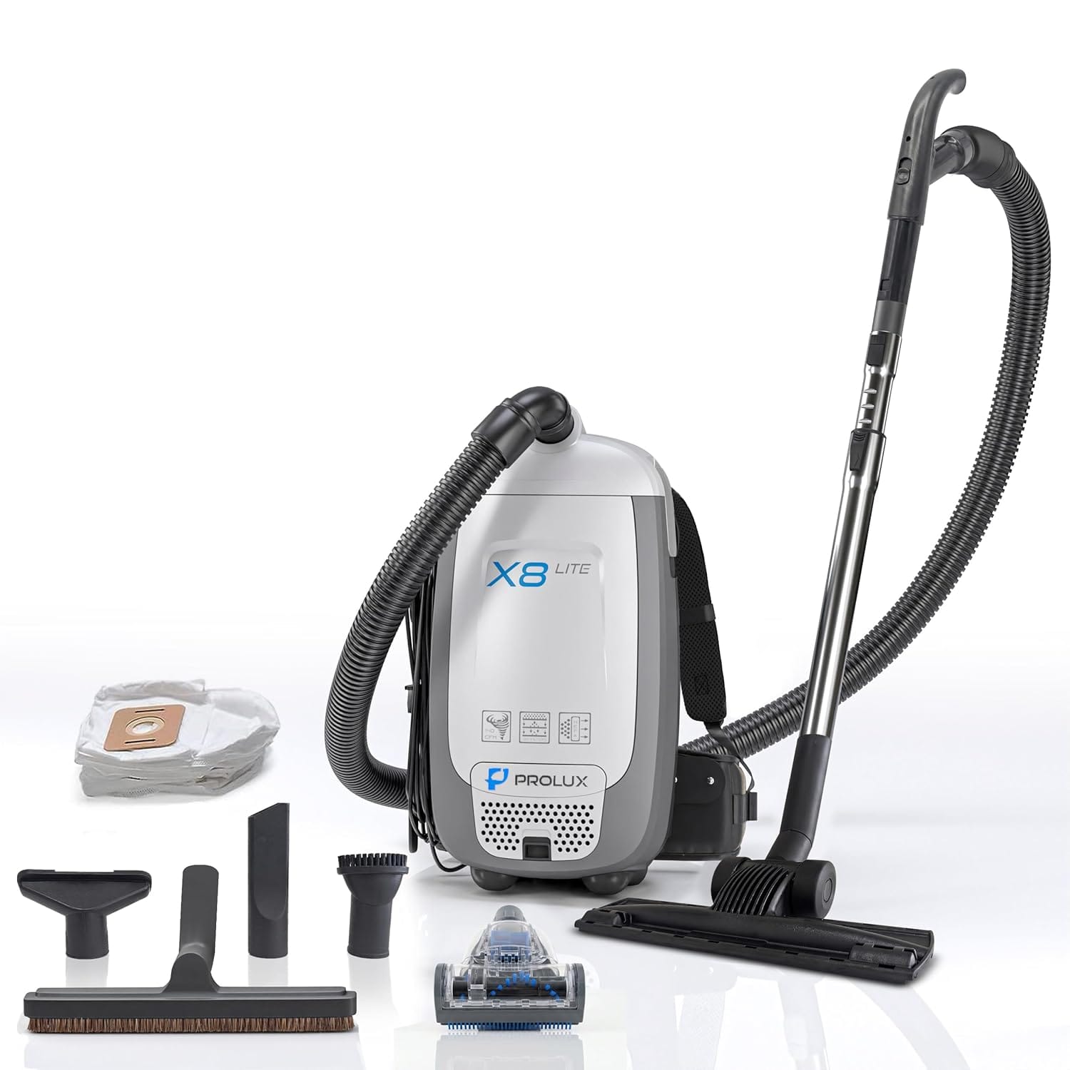 Prolux X8 Lite Backpack Vacuum w/ Premium Tool Kit for Light Commercial Use