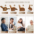 Large Dual Motor Power Lift Recliner Chair with Massage and Heat for Elderly People, Infinite Position,USB Ports and Remote Control,Breathable Leather (Light Brown)