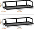 PUSDON Hanging Storage Baskets Organizer Wall Mount, Metal Wire Storage Bin Rack for Kitchen Bathroom Shower Spice Shelf Home Decor Essentials Black-2 Packs (Hollowout)