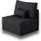 HOOOWOOO Modular Sectional Sofa Couch,Matching Free Combination Cloud Couch Armless Chair(Black Corduroy)