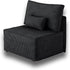HOOOWOOO Modular Sectional Sofa Couch,Matching Free Combination Cloud Couch Armless Chair(Black Corduroy)