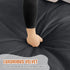 4FT Bean Bag Chair: Bean Bag with Velvet Cover, Fluffy and Comfy Bean Bag Chairs for Adults and Kids, Bean Bag Sofa Filled with High-Density Sponge for Gaming (Black)
