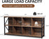 8 Cube Storage Organizer Bookshelf, Industrial Horizontal Bookcase, Accent Cubby Shelf, Media Console Table for Living Room, Home Office, 63 Inches, Light Oak