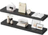 HOOBRO Floating Shelves for Wall, Wall Mounted Shelf Set of 2, 39.4" Hanging Shelf with Invisible Brackets, for Wall in Bathroom, Bedroom, Toilet, Kitchen, Livingroom, Office, Black BK100BJP201