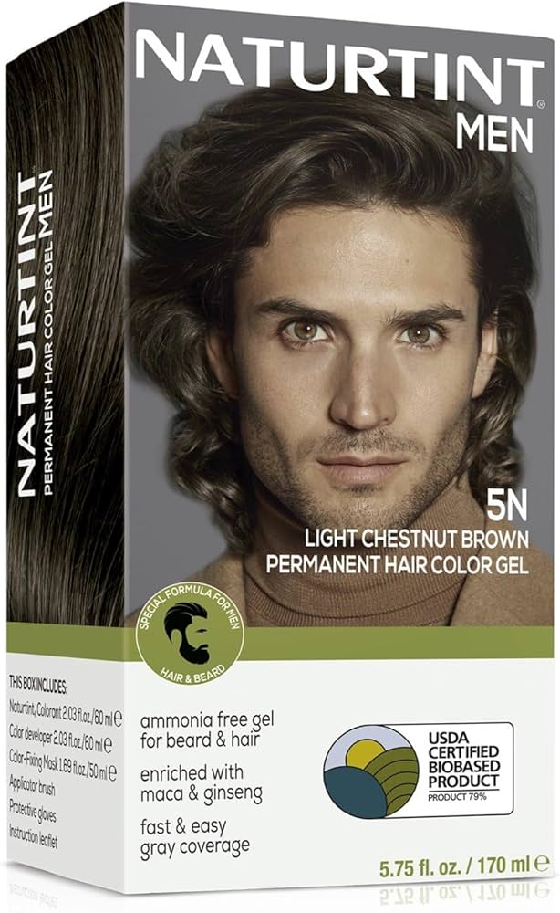 Naturtint Men's Hair Color 5N Light Chestnut, 5.75 fl oz - Natural Hair Dye