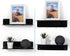 OAPRIRE Black Acrylic Floating Shelves Set of 2 - Damage Free Expand Wall Space - 12 Inch Wall Shelves with Strong Adhesive for Bathroom, Bedroom, etc