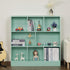 LEYAOYAO 8 Cube Bookshelf with Base,3 Tier Modern Mint-Green Kids Bookcase,Standing Wide Bookshelves Storage Organizer Toy Shelf,Wood Display Children's Book Shelves for Bedroom,Living Room,Nursery