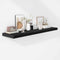 Fun Memories Floating Shelves - 12 Inch Rustic Wooden Wall Shelves - Extra Deeper & Thicker Wall Mounted Storage Shelf for Living Room, Kitchen, Farmhouse - 48" W x 12" D x 1.8" H - Rustic Black