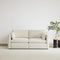 CHITA Small Modular Sectional Fabric Sofa Set, Extra Comfty Loveseat Cloud Couch, FSC Certified Modular Sectional Couch for Living Room, 78 inch Width, 2 Seat Modular Sofa, Linen