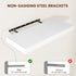 White Floating Shelves for Wall, 24 Inch X 12 Deep Shelves for Room Wall Mounted，2" Thick Heavy Duty Holds 55lbs Floating Shelf for Bedroom Bathroom Kitchen Laundry Room, Set of 2