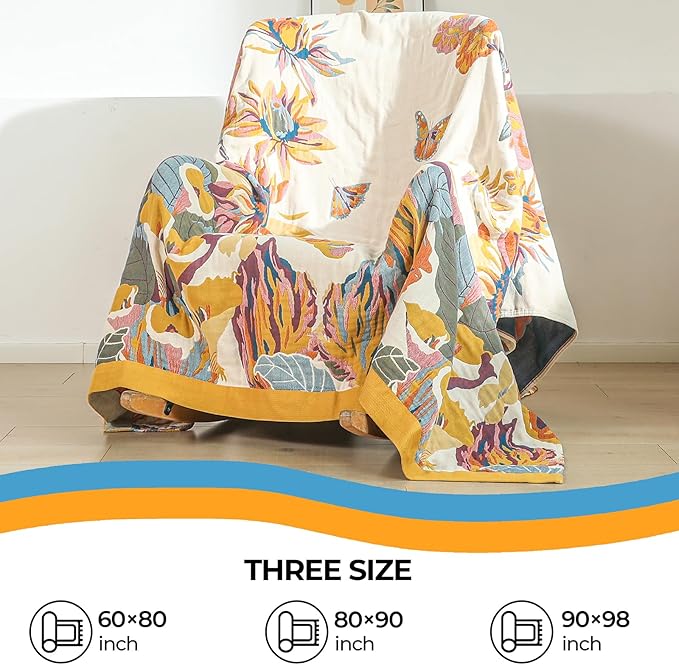 Boho Large Throw Blanket for Bed Couch 60