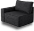 HOOOWOOO Modular Sectional Sofa Couch,Matching Free Combination Cloud Couch Left Arm Chair(Black Corduroy)