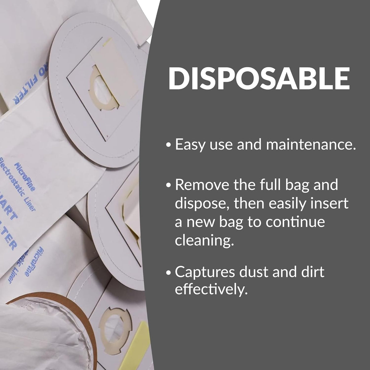 10 pack of bags for Prolux 10qt Backpack Vacuum