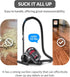 Prolux RS4 Lightweight Bagless Canister Vacuum with HEPA Filtration Premium Button Lock Tools and Automatic Cord Rewind