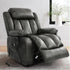 MAEVIS Power Recliner Chair, Lay Flat Sleeping Lift Chairs Recliner for Elderly with Heat and Massage,Comfy Real Breathable Leather Recliners with Dual OKIN Motor for Living Room (Silver Grey)